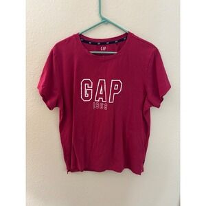 GAP 1969 T Shirt Red Short Sleeve Crew Neck Logo Graphic XL
A881